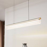Lucande LED-hänglampa Alania, transparent, metall, 86,5 cm