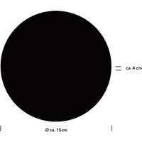 HELL Sun-B LED-vägglampa, svart, Ø 15 cm, IP54, dimmer