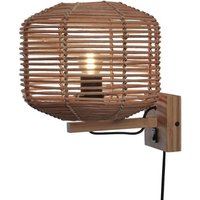 GOOD & MOJO Tanami Wandlampe Stecker 25x20cm natur
