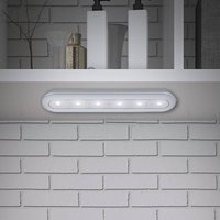 Briloner Row LED push light, battery-powered, 6,500 K 30 cm