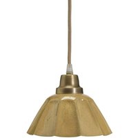 PR Home Hängeleuchte Ester, gelb, Ø 17 cm, Eisen, Stecker