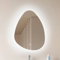 Lucande LED mirror Celestiel, drop-shaped, CCT, 60 cm