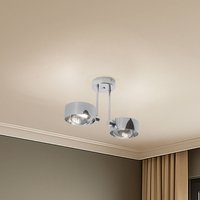 Argon Taklampa Mado, stål kromfärgad, glas rökfärgad, 2 lampor