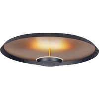 HighLight LED-taklampa Oro, Ø 36 cm, svart/guld, metall, dimbar