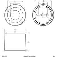 EVN Spot pour plafond LED ALG54, Ø 21,3 cm anthracite