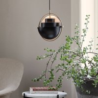 Gubi Multi-Lite pendant light, Ø 36 cm, chrome/black