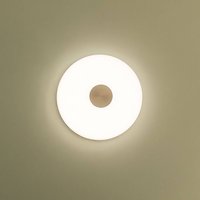 Northern LED wall light Glint, Ø 36 cm, glass, opal white