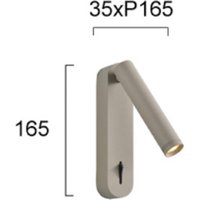 Viokef Abriel LED wall light, beige, projection 16 cm, metal