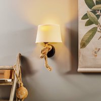 ONLI Applique murale Corda avec abat-jour en tissu et décor corde