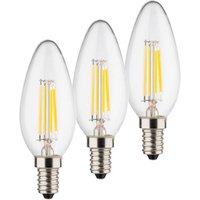 Müller-Licht Filament candle LED bulb E14 4W 2,700K Filament 3er Set
