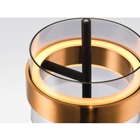 Brilliant LED-bordslampa Inside, mässingsfärgad/rökgrå, höjd 49 cm