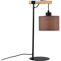 Viokef Rika table lamp, height 46 cm, grey/black, fabric/metal