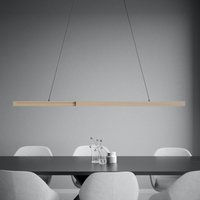 Stars of Light LED hanging light Montebuono, wood, 180 cm, dimmable