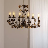 ONLI Lustre Carolina, couleur bronze, à 6 lampes, fer