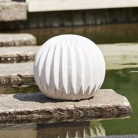 STAR TRADING LED patio lamp Sandy, Ø 25.5 cm white plastic battery