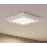 Prios Plafonnier LED Alette, blanc, 22,7 cm 24W, intensité variable