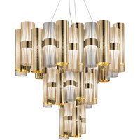 Slamp La Lollo XL LED-hänglampa, Ø 80 cm, guld