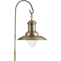 Searchlight Fisherman golvlampa, metall, antik mässingsfärg, E27, 161 cm