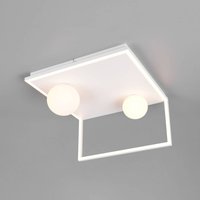 Trio Lighting LED-taklampa Arola, matt vit, bredd 37 cm, metall