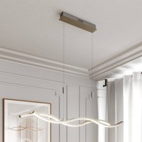 Lucande LED-hänglampa Mairia, silver, höjdjusterbar