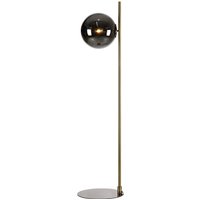 Stehleuchte Dione, messing/rauchgrau, Glas, Eisen