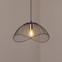 MODELSA Hänglampa Telma, svart, Ø 38 cm, metall