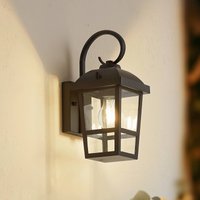 Lindby Eloane outdoor wall light, black, stainless steel, 29 cm