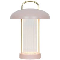 Nordlux LED-batteridriven bordslampa Mirano, dammrosa, höjd 29 cm, metall