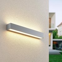 Lucande LED outdoor wall lamp Lengo 50 cm silver up/down 3,000 K