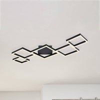 Globo Kurio LED ceiling light, five-bulb, black, CTT