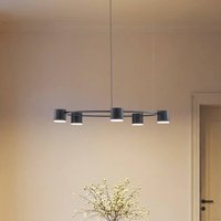 SIGMA Kodo pendant light, 5-bulb, black, steel, GX53