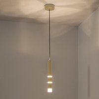 PURE Vega suspension LED, un cylindre, laiton