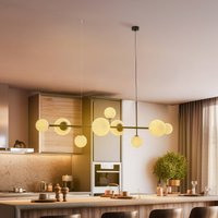 ALDEX Suspension Joel, noir/blanc, à 9 lampes