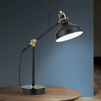 ORION Schiller table lamp, black, metal, 59 cm, adjustable