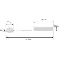 Transformador LED Lindby Lumaro, blanco, longitud