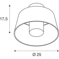 SLV Photoni taklampa, rostfärgad, aluminium, Ø 25 cm