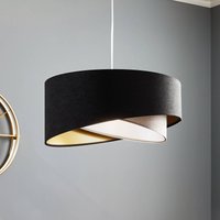 Maco Design Suspension Vivien velours noir/gris/argent/or