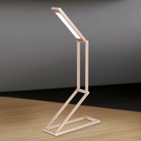 ORION Falto LED rechargeable table lamp, gold-coloured, aluminium, adjustable