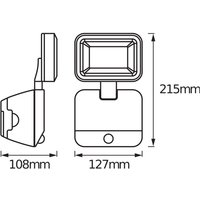 OSRAM LED outdoor spotlight DOUBLE 1-bulb black sensor battery