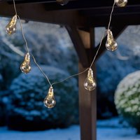 Lindby LED fairy lights Lampini, 200 cm, black, IP44