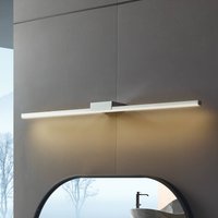 Lucande LED-spegellampa Kivana, krom, metall, 90 cm, IP44