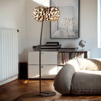 Schuller Valencia Narisa LED-golvlampa, roséguld/brunt