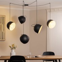 ALDEX Suspension Pepe, noir, à 5 lampes