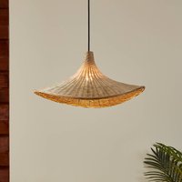 EGLO Hänglampa Haxey med bambuskärm, Ø 50 cm