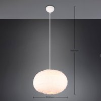 Reality Leuchten Pälslampa, Ø 50 cm, sandfärgad, syntetisk plysch