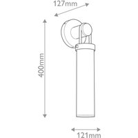Quintiesse Vägglampa WYNWOOD, brons, höjd 40 cm, metall/opalglas E27