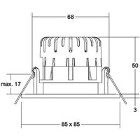 BRUMBERG BB21 IP65 RC driver round connection box matt nickel