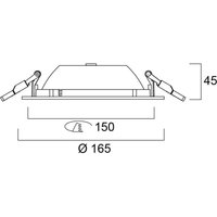 Sylvania LED recessed light Start, IP54, white, 830, Ø 15 cm