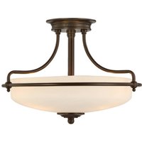 QUOIZEL Plafonnier Griffin, Ø 43 cm, bronze