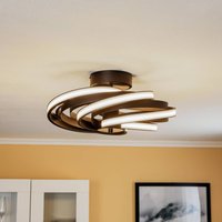 Domiluce Zoya LED ceiling light in matt black